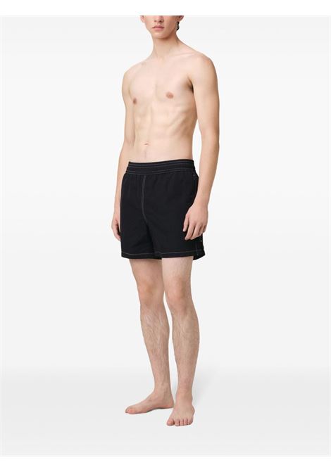 Black contrast-stitching swim shorts Ami paris - men AMI PARIS | HBW006PA0027001